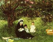 Berthe Morisot i maurecourt painting